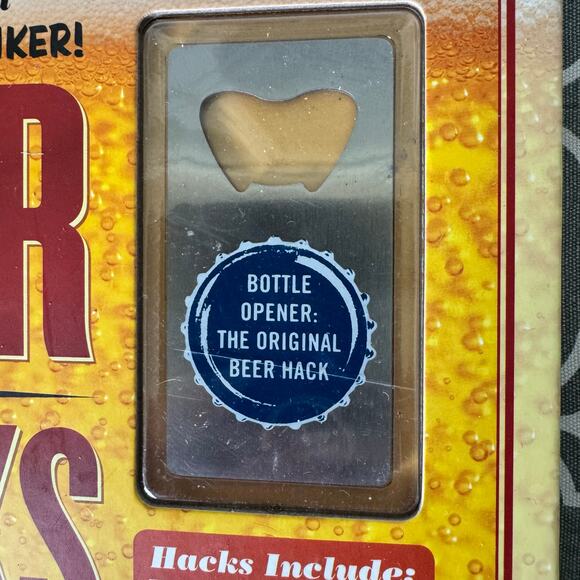 Beer Hacks Book Ben Robinson Tips Tricks bottle opener Gift Funny Gag New Dad - Picture 3 of 12